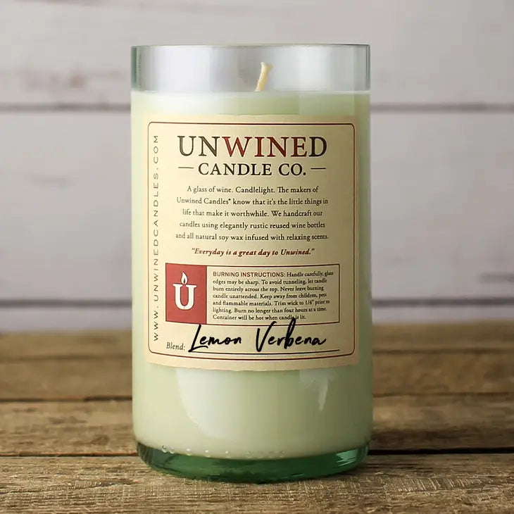 Lemon Verbena Signature Series - Wine Bottle Candle