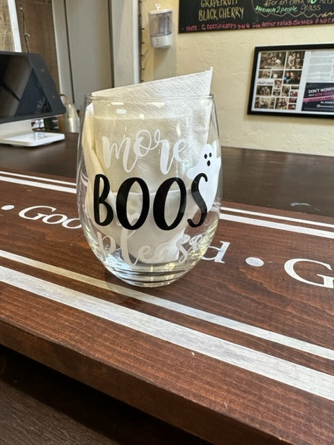 More Boos Please Glass