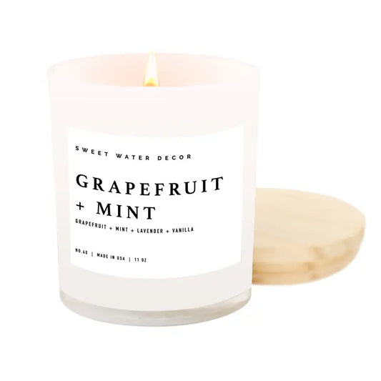 Grapefruit and Mint Soy Candle