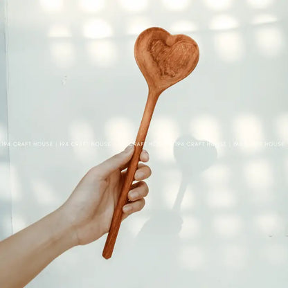 Straight Wooden Heart Spoon - 12" - Valentine Gifts & Decor