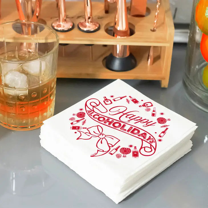 Happy Alcoholidays | Holiday Napkins