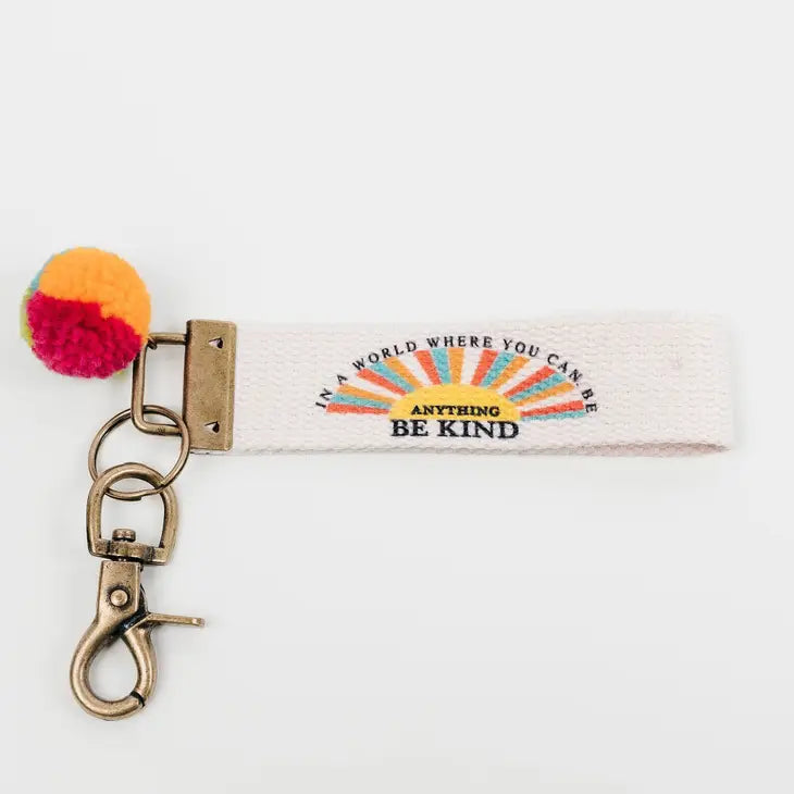 Words to Live By Canvas Keychains