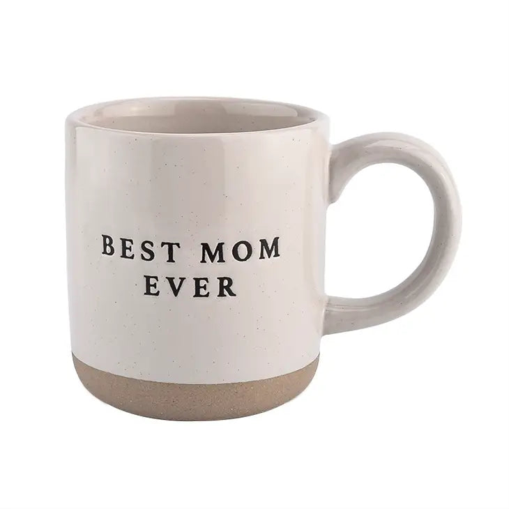 Best Mom Ever - Cream Stoneware Coffee Mug - 14 oz - The CRAFT BAR