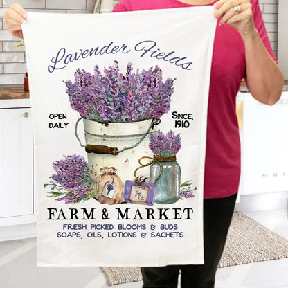 Lavender Field Farm & Market Terry Cloth Towels