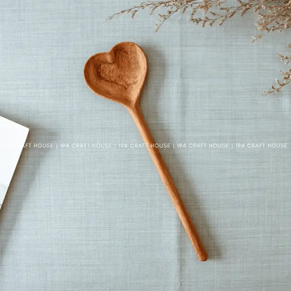 Straight Wooden Heart Spoon - 12" - Valentine Gifts & Decor