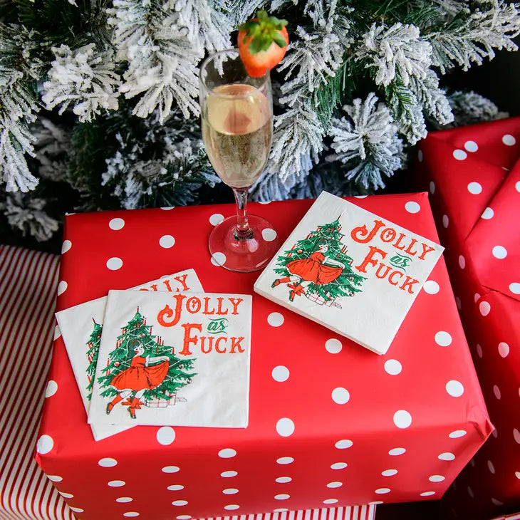 Jolly As F**k | Christmas Napkins