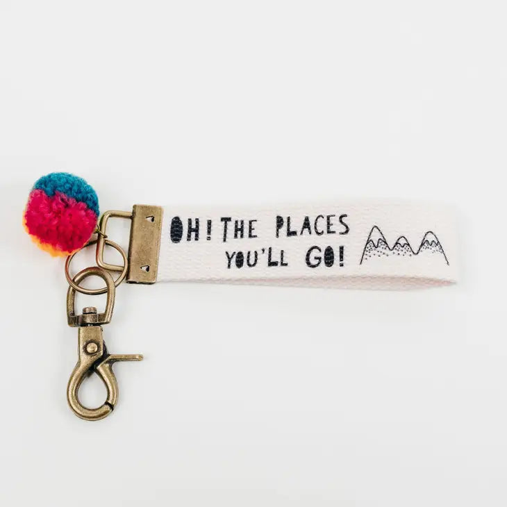 Words to Live By Canvas Keychains