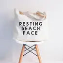 Resting Beach Face XL Tote Bag