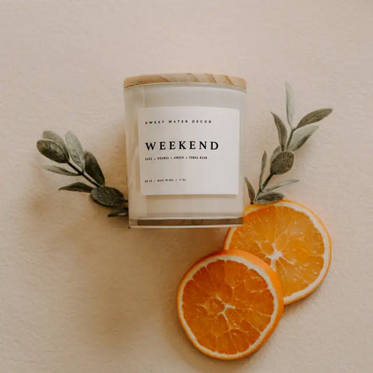 Weekend Soy Candle - White Jar - 11 oz