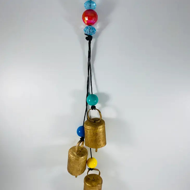 Beaded wind chime spring garden lawn bells housewarming gift - The