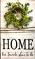 BUY IT NOW!  Farmhouse HOME sign with wreath and twine